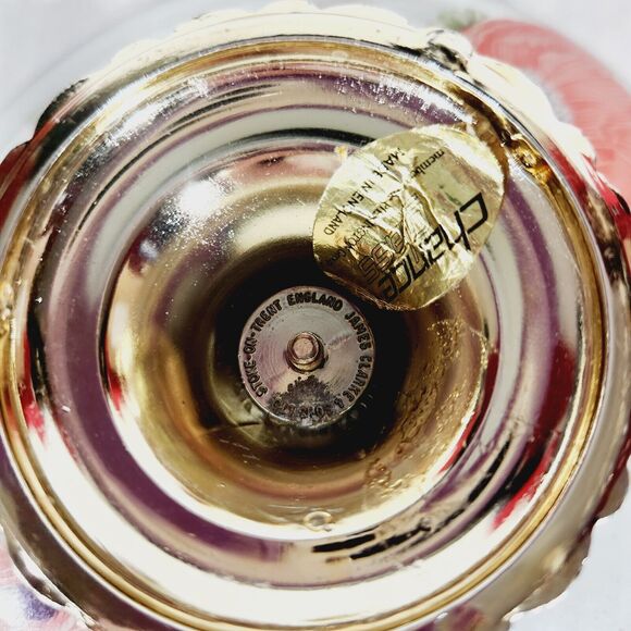 Chance Glass England Lot of 3 Anemone Floral Painted Serving Plate Pedestal Vtg - Picture 6 of 13